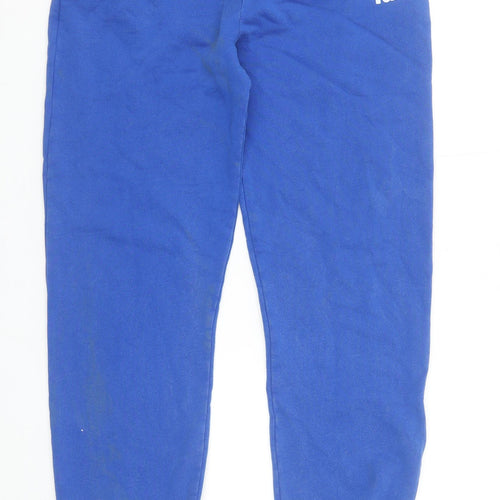 ZARA Women Blue Fanta Logo Jogger Sweatpants Size M Cotton Blend