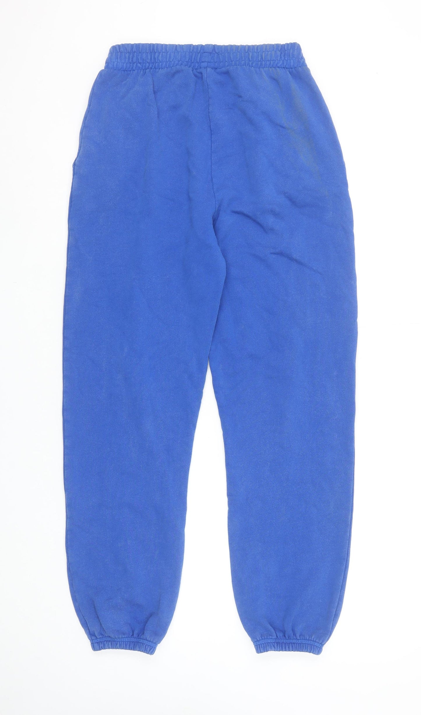 ZARA Women Blue Fanta Logo Jogger Sweatpants Size M Cotton Blend