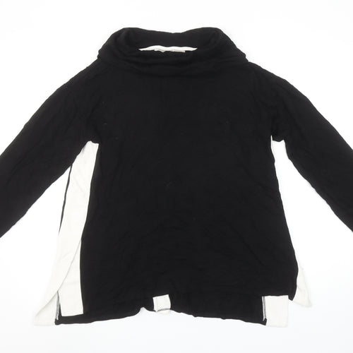 Chico's Zenergy Women's Black Tunic Top Size 12 Long Sleeve Cowl Neck