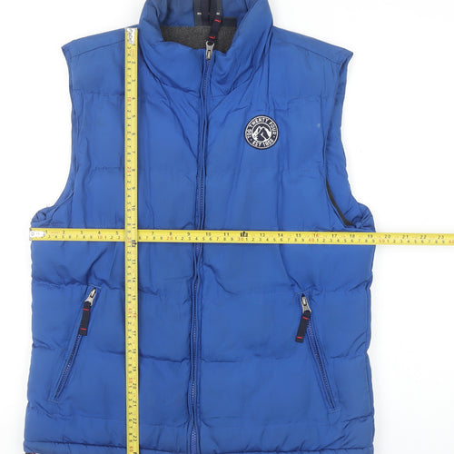 TOG24 Boys Blue Padded Bodywarmer Gilet 13 Years 158cm Polyester