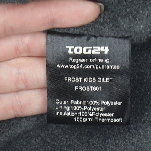 TOG24 Boys Blue Padded Bodywarmer Gilet 13 Years 158cm Polyester