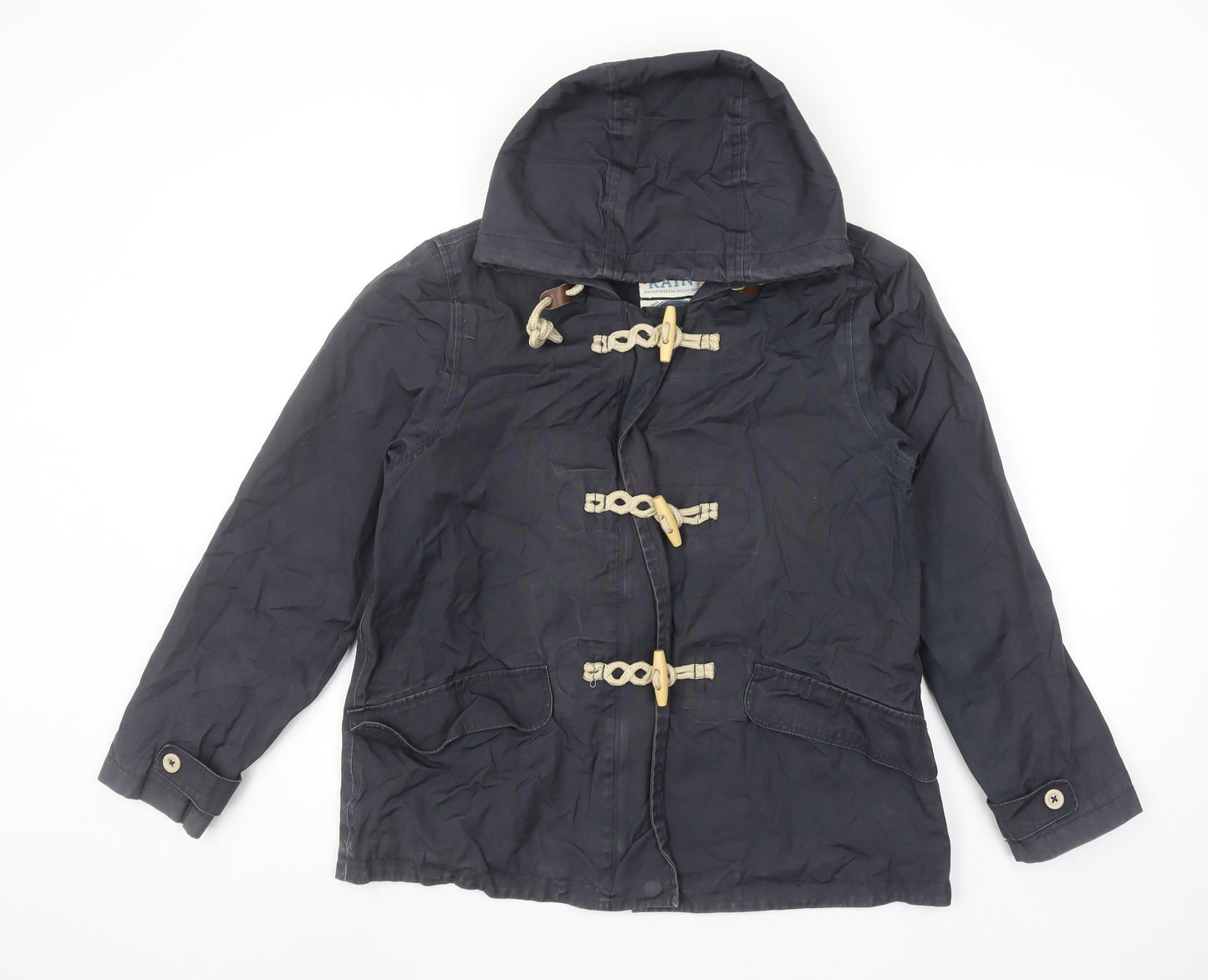 Seasalt Cornwall Women's Blue Hooded Toggle Jacket Size 12