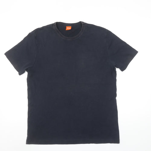 BOSS Men's Black XL Crew Neck Cotton Jersey T-Shirt