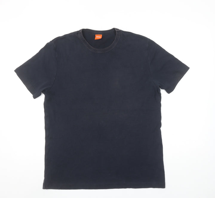 BOSS Men's Black XL Crew Neck Cotton Jersey T-Shirt