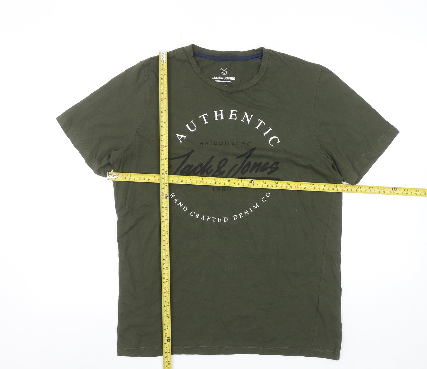 Jack & Jones Boys Green Logo T-Shirt 16 Years Short Sleeve Cotton Top