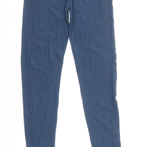 Masai Women Blue Ankle Leggings M Stretch Viscose Blend Zip Detail