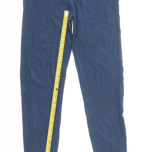 Masai Women Blue Ankle Leggings M Stretch Viscose Blend Zip Detail