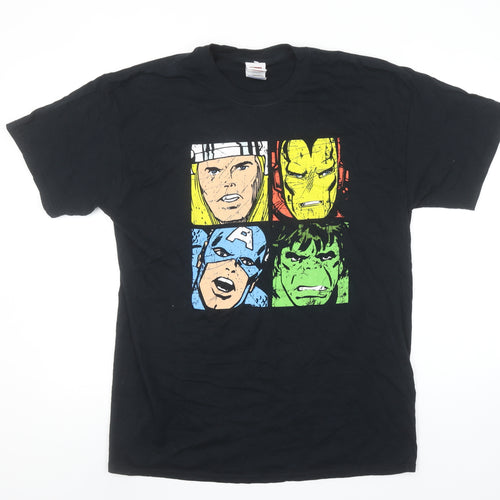 Marvel Comics Men's Black L Avengers Graphic T-Shirt