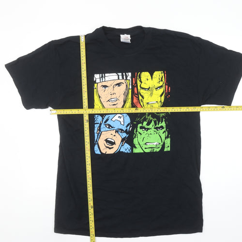 Marvel Comics Men's Black L Avengers Graphic T-Shirt