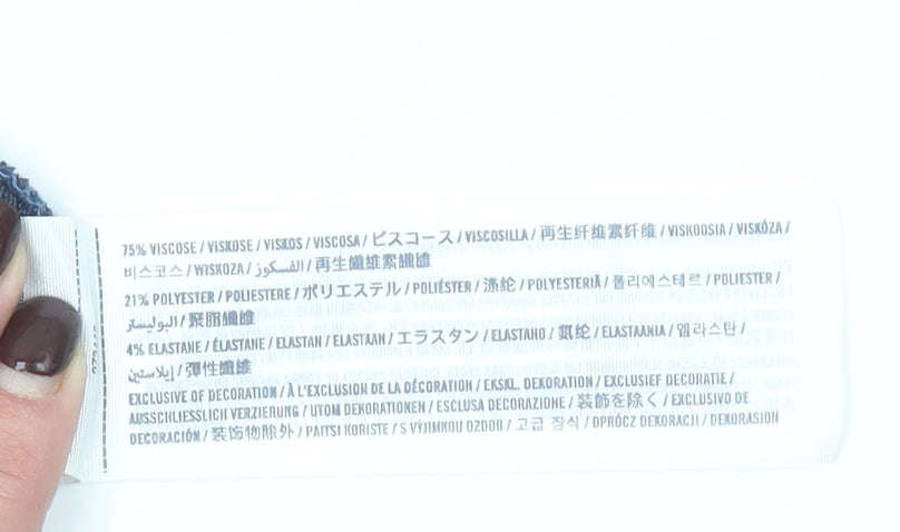 Abercrombie Kids Girls Blue Cut-Out Shoulder T-Shirt 3-4 Years