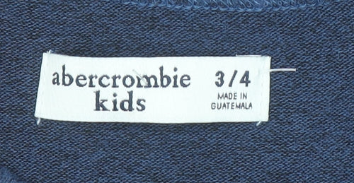 Abercrombie Kids Girls Blue Cut-Out Shoulder T-Shirt 3-4 Years