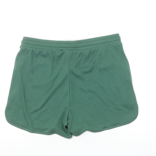 Slazenger Women's Green Biker Shorts Size 10 Drawstring Activewear