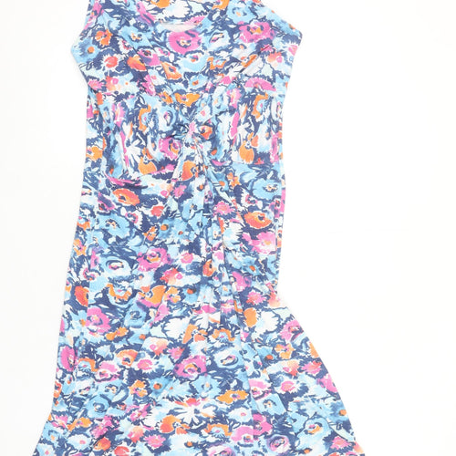 Adini Women's Multicoloured Floral Sleeveless Shift Dress S