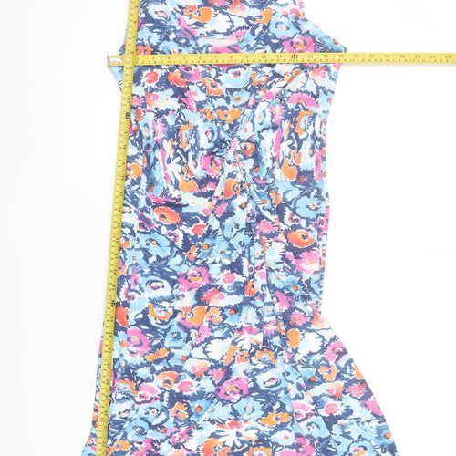 Adini Women's Multicoloured Floral Sleeveless Shift Dress S
