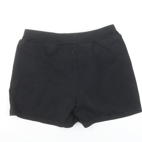 Nike Women Black Small Athletic Shorts Cotton Blend Drawstring