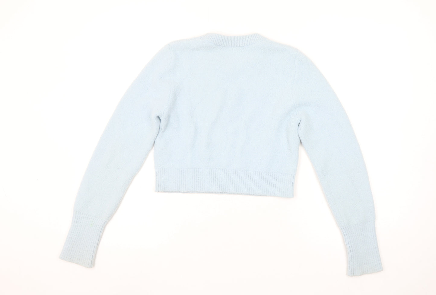 Zara Womens Blue Crew Neck Knit Pullover Jumper Size 12