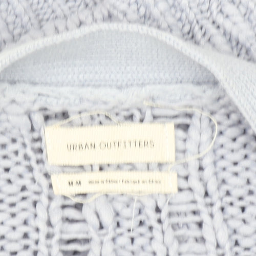 Urban Outfitters Women's Grey Open Knit V-Neck Cardigan M