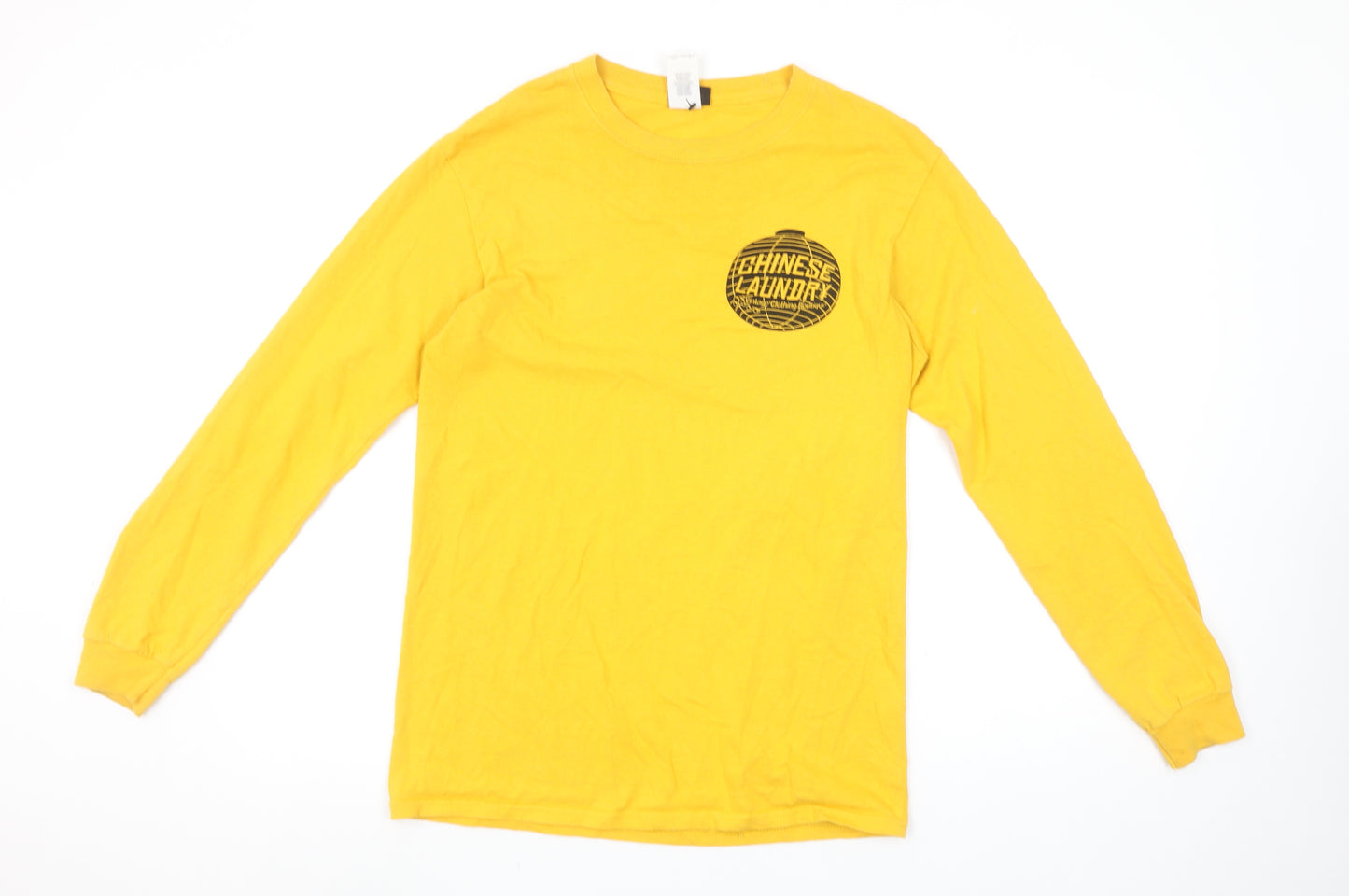 Chinese Laundry Men's Yellow Long Sleeve Cotton T-Shirt Size S