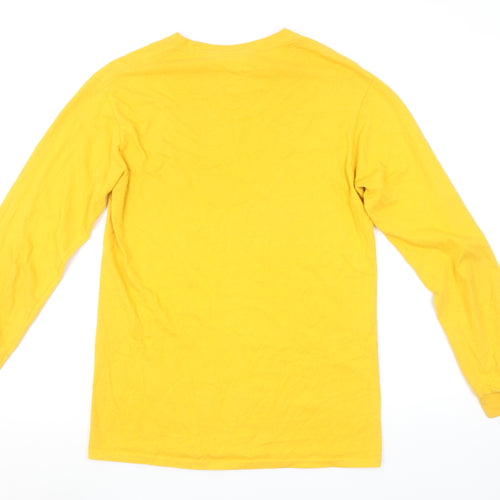 Chinese Laundry Men's Yellow Long Sleeve Cotton T-Shirt Size S