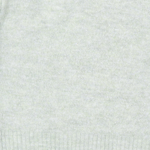 Monki Women's Green Mock Neck Wool Blend Jumper Size S