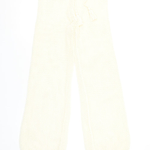 Primark Women’s Ivory Cotton Knit Wide-Leg Drawstring Trousers XS