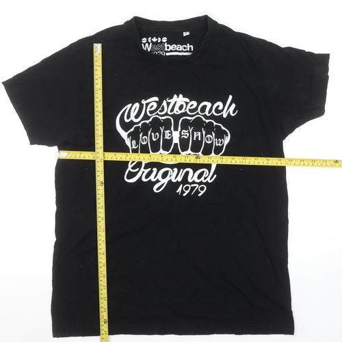 Westbeach Men’s Black Short Sleeve Graphic T-Shirt Size L