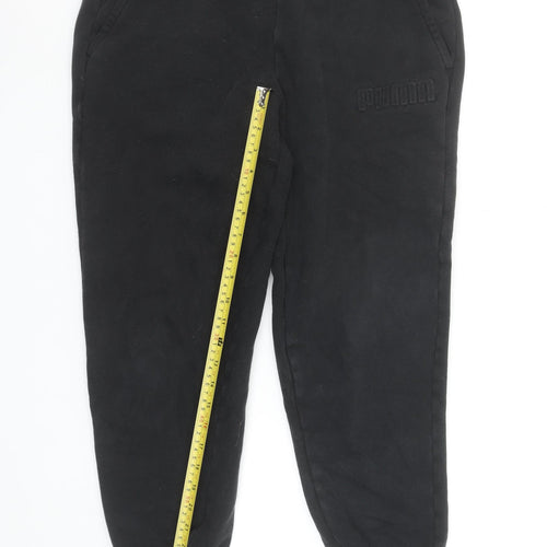 Puma Women’s Black Jogger Sweatpants M Fleece Elastic Waist
