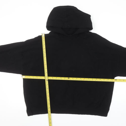 Isle Essentials Womens Black Size 18-20 Hooded Pullover Jumper