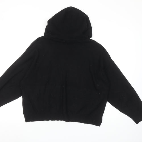 Isle Essentials Womens Black Size 18-20 Hooded Pullover Jumper