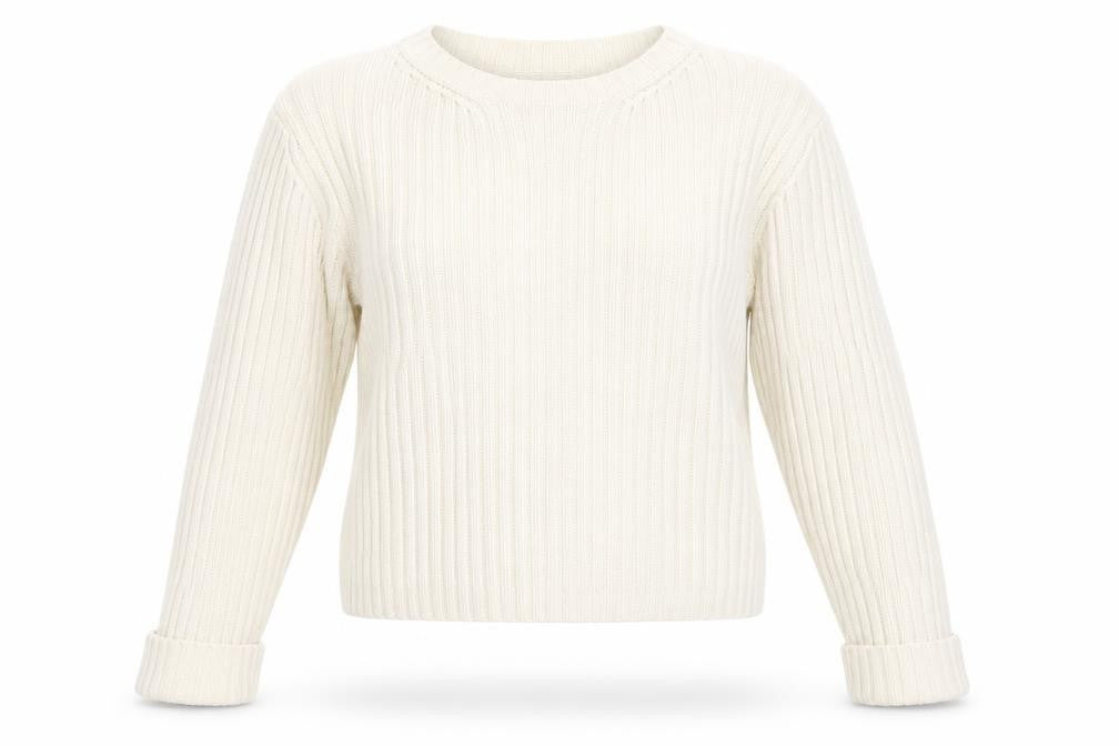 Next Women’s Ivory Ribbed Cotton Knit Jumper Size L