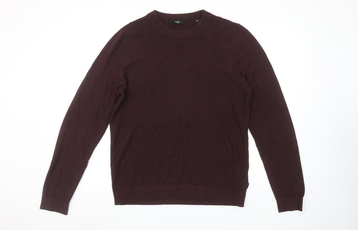Jack & Jones Men’s Brown Small Crew Neck Knit Jumper Pullover