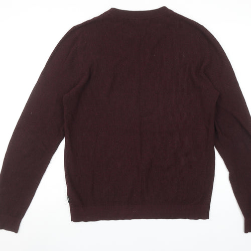 Jack & Jones Men’s Brown Small Crew Neck Knit Jumper Pullover