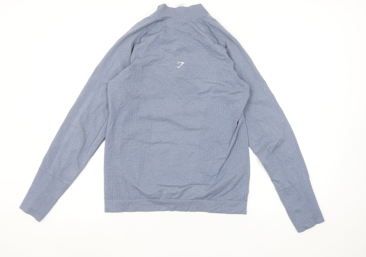 Gymshark Womens Blue Long Sleeve 1/4 Zip Lightweight Activewear Top L