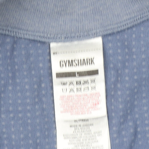 Gymshark Womens Blue Long Sleeve 1/4 Zip Lightweight Activewear Top L