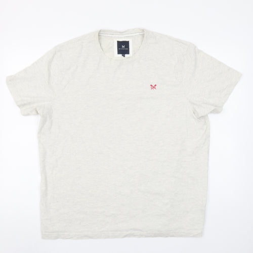 Crew Clothing Company Men's Beige XXL Short Sleeve Crew Neck T-Shirt