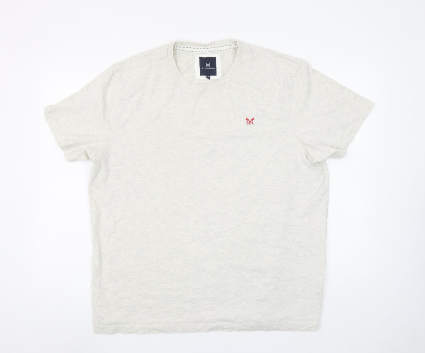 Crew Clothing Company Men's Beige XXL Short Sleeve Crew Neck T-Shirt