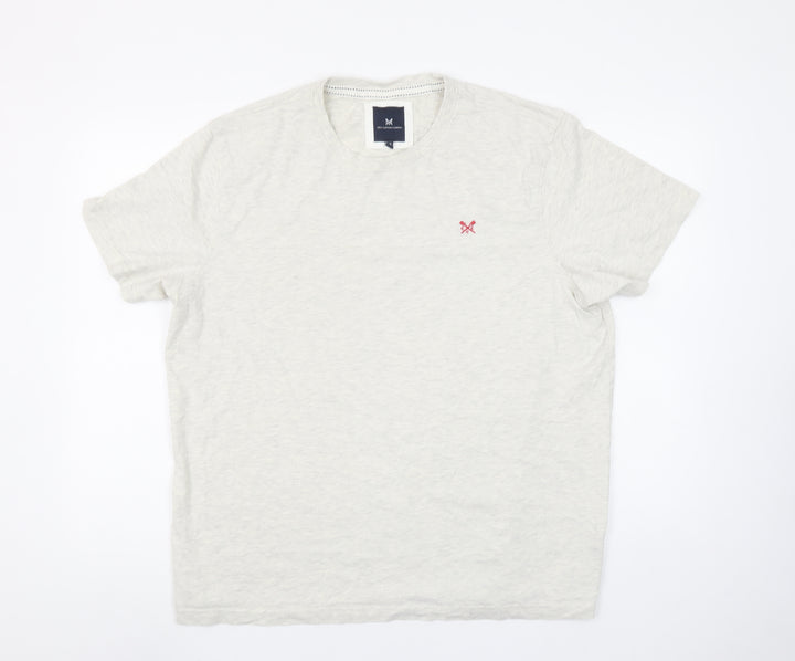 Crew Clothing Company Men's Beige XXL Short Sleeve Crew Neck T-Shirt