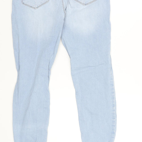 Noisy May Women's Blue Slim Fit Ankle Jeans Size 14