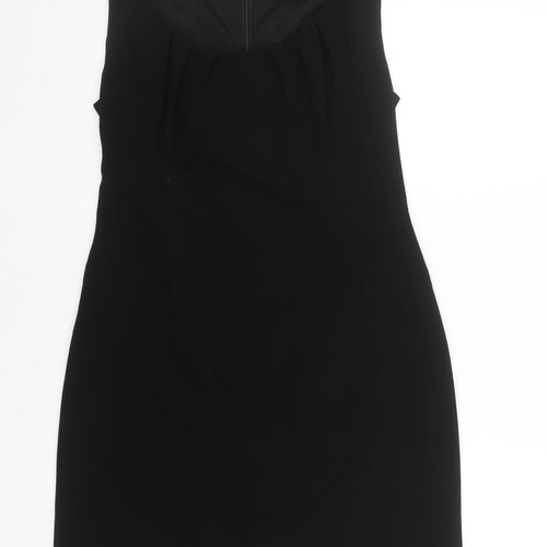 Nicowa Women's Black Sheath Knee Length Sleeveless Dress Size 16