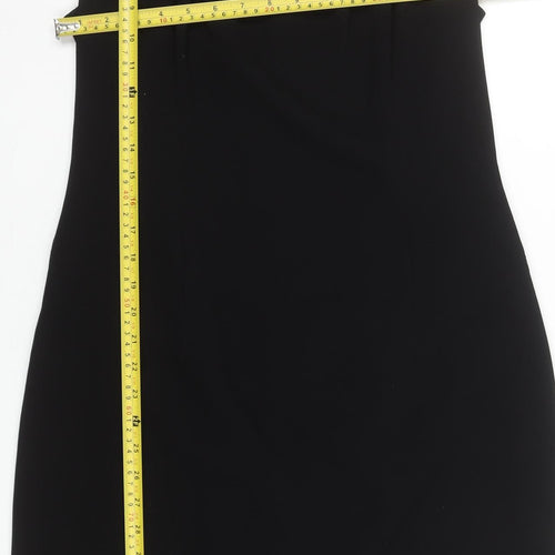Nicowa Women's Black Sheath Knee Length Sleeveless Dress Size 16