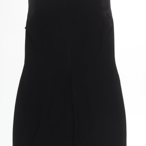 Nicowa Women's Black Sheath Knee Length Sleeveless Dress Size 16