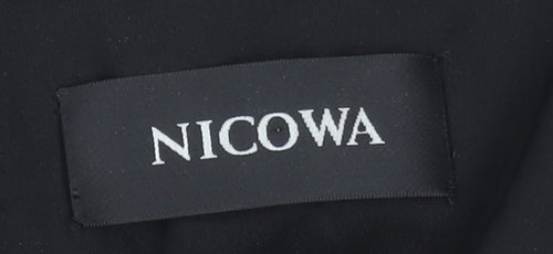 Nicowa Women's Black Sheath Knee Length Sleeveless Dress Size 16