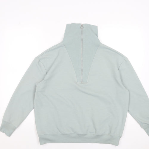 Anko Women’s Light Green 1/2 Zip High Neck Sweatshirt Size 12