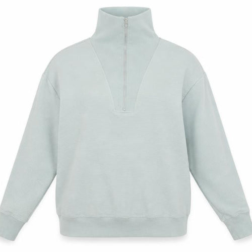 Anko Women’s Light Green 1/2 Zip High Neck Sweatshirt Size 12