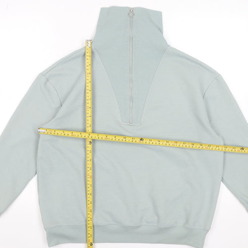 Anko Women’s Light Green 1/2 Zip High Neck Sweatshirt Size 12