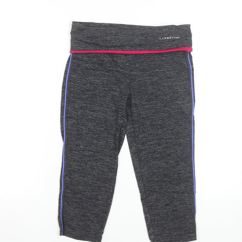 Oysho Women Black Capri Leggings Size M Polyester Stretch Activewear