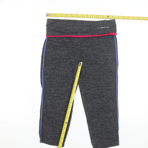 Oysho Women Black Capri Leggings Size M Polyester Stretch Activewear