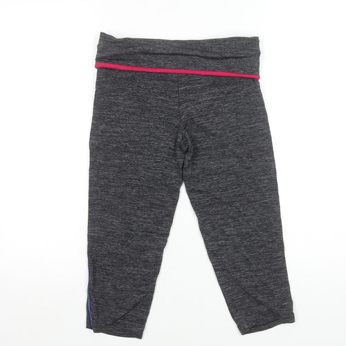 Oysho Women Black Capri Leggings Size M Polyester Stretch Activewear