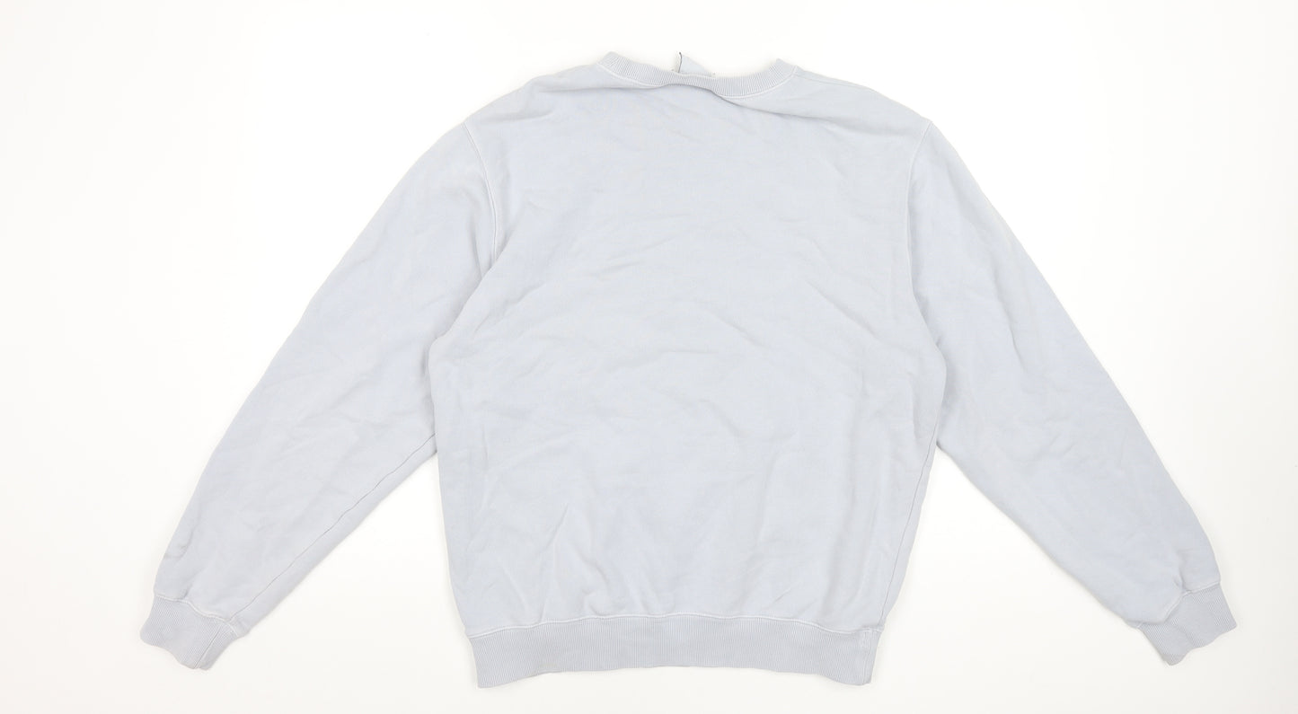 Ghanda Women’s Light Blue Cotton Pullover Sweatshirt Size 10