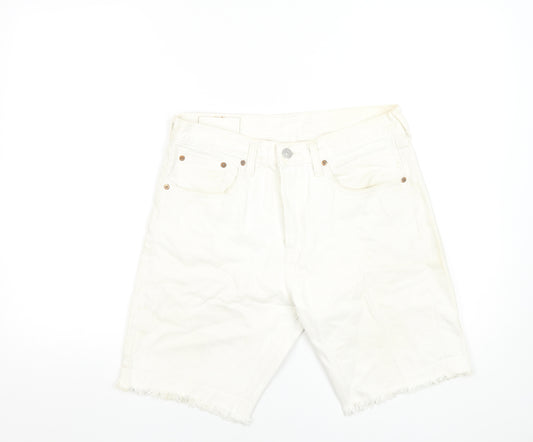 Levi's Men’s White 501 CT Denim Shorts Size 30 Regular Fit